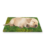 Green And Black African Ethnic Print Pet Cooling Mat Cover
