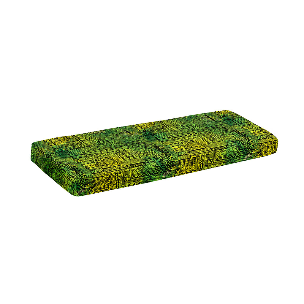 Green And Black African Ethnic Print Piano Keyboard Cover
