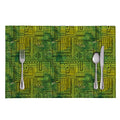 Green And Black African Ethnic Print Placemat