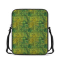 Green And Black African Ethnic Print Rectangular Crossbody Bag