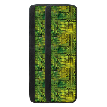 Green And Black African Ethnic Print Refrigerator Handle Covers
