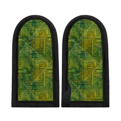 Green And Black African Ethnic Print Skillet Handle Cover