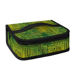 Green And Black African Ethnic Print Small Lunch Bag