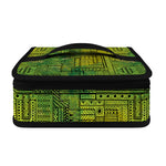 Green And Black African Ethnic Print Small Lunch Bag