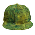 Green And Black African Ethnic Print Snapback Cap