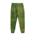Green And Black African Ethnic Print Sweatpants