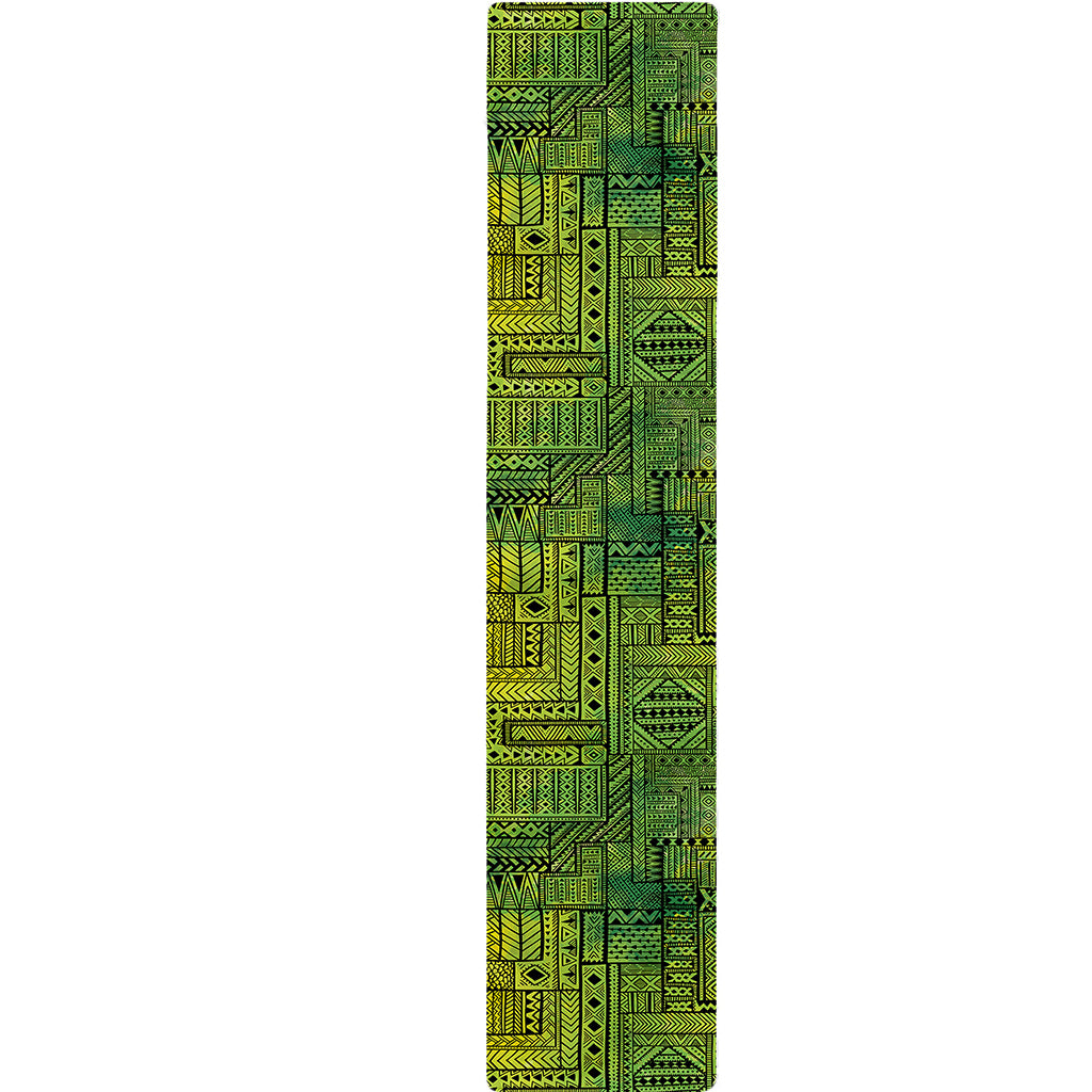 Green And Black African Ethnic Print Table Runner