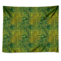 Green And Black African Ethnic Print Tapestry