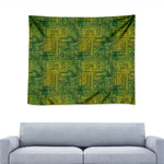 Green And Black African Ethnic Print Tapestry