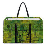 Green And Black African Ethnic Print Utility Tote Bag