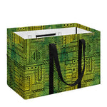 Green And Black African Ethnic Print Utility Tote Bag