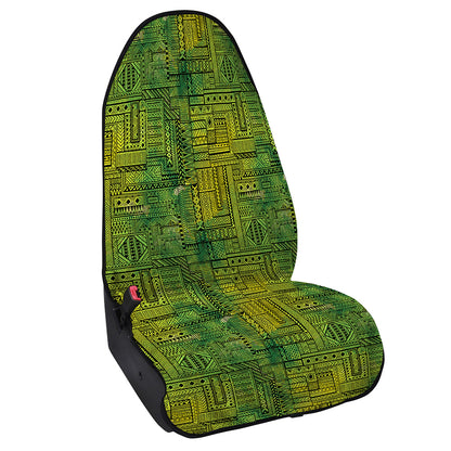 Green And Black African Ethnic Print Waterproof Car Seat Cover