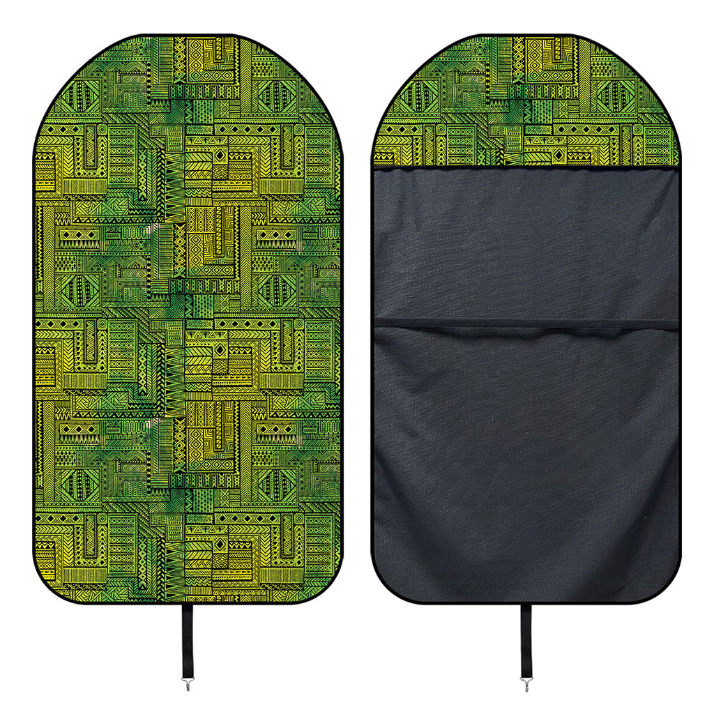 Green And Black African Ethnic Print Waterproof Car Seat Cover