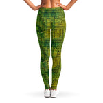 Green And Black African Ethnic Print Women's Leggings