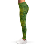 Green And Black African Ethnic Print Women's Leggings