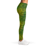 Green And Black African Ethnic Print Women's Leggings