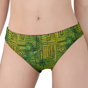 Green And Black African Ethnic Print Women's Panties