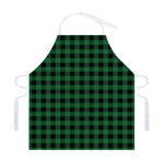 Green And Black Buffalo Check Print Adjustable Apron