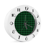 Green And Black Buffalo Check Print Alarm Clock