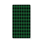 Green And Black Buffalo Check Print Baby Crib Sheet