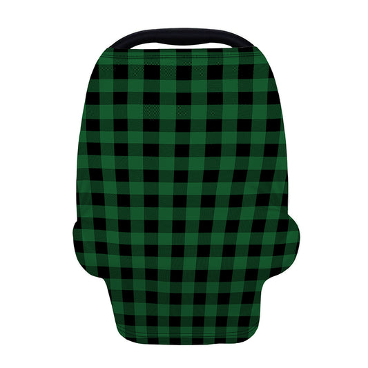 Green And Black Buffalo Check Print Baby Seat Cover