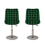 Green And Black Buffalo Check Print Bar Stool Covers