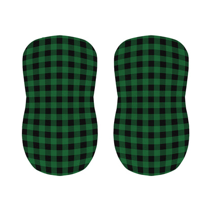 Green And Black Buffalo Check Print Bar Stool Covers