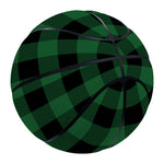 Green And Black Buffalo Check Print Basketball