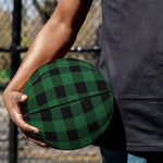 Green And Black Buffalo Check Print Basketball