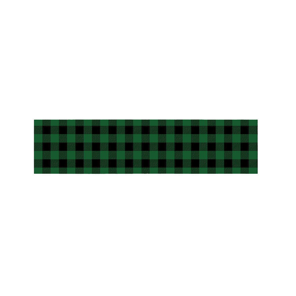 Green And Black Buffalo Check Print Bed Runner