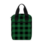Green And Black Buffalo Check Print Bible Tote Bag