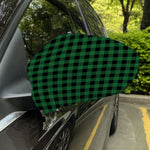 Green And Black Buffalo Check Print Car Side Mirror Covers