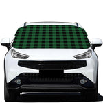Green And Black Buffalo Check Print Car Windshield Snow Cover