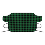 Green And Black Buffalo Check Print Car Windshield Snow Cover