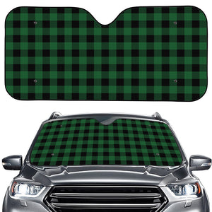 Green And Black Buffalo Check Print Car Windshield Sun Shade