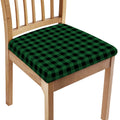 Green And Black Buffalo Check Print Chair Cushion Cover