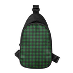 Green And Black Buffalo Check Print Chest Bag