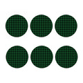 Green And Black Buffalo Check Print Coaster Set