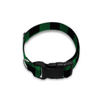 Green And Black Buffalo Check Print Dog Collar