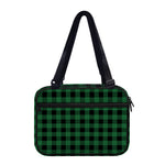 Green And Black Buffalo Check Print Double Strap Bible Bag