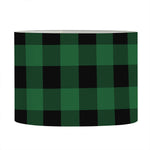 Green And Black Buffalo Check Print Drum Lamp Shade