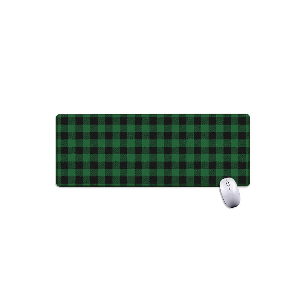 Green And Black Buffalo Check Print Extended Mouse Pad