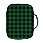 Green And Black Buffalo Check Print Front Pocket Bible Bag