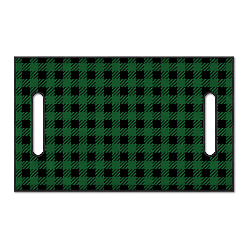 Green And Black Buffalo Check Print Golf Cart Seat Cover