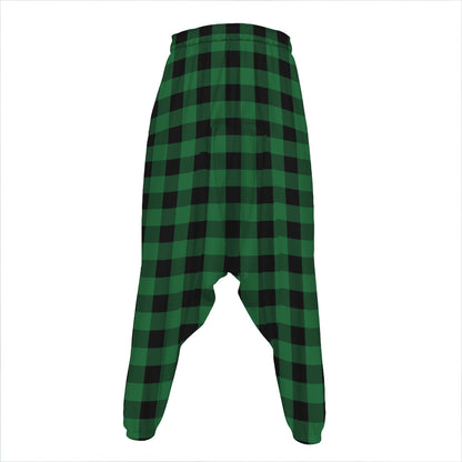 Green And Black Buffalo Check Print Hammer Pants