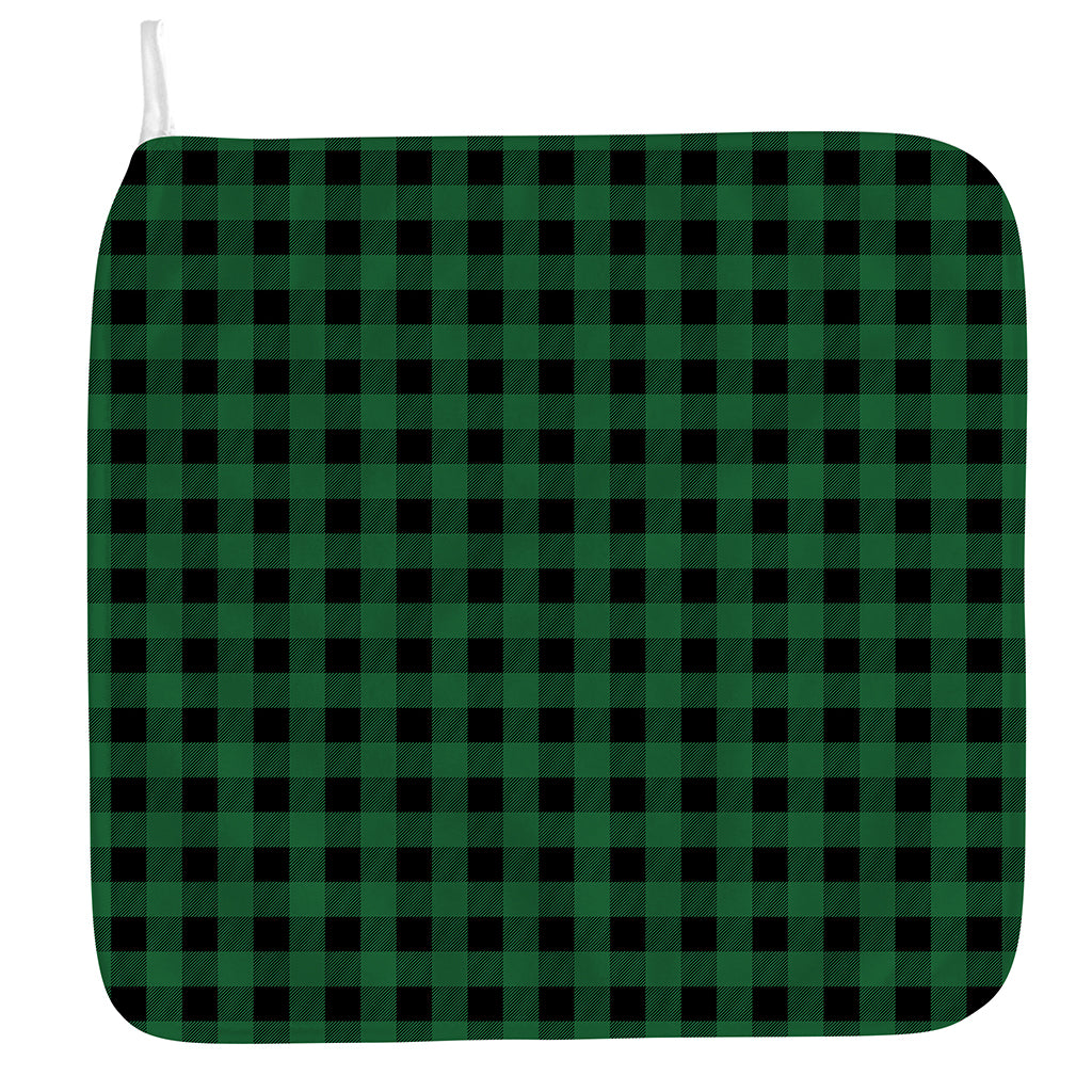 Green And Black Buffalo Check Print Hand Towel