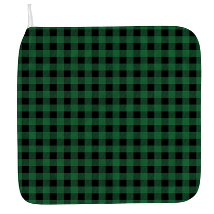Green And Black Buffalo Check Print Hand Towel