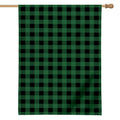 Green And Black Buffalo Check Print House Flag