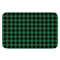 Green And Black Buffalo Check Print Indoor Door Mat