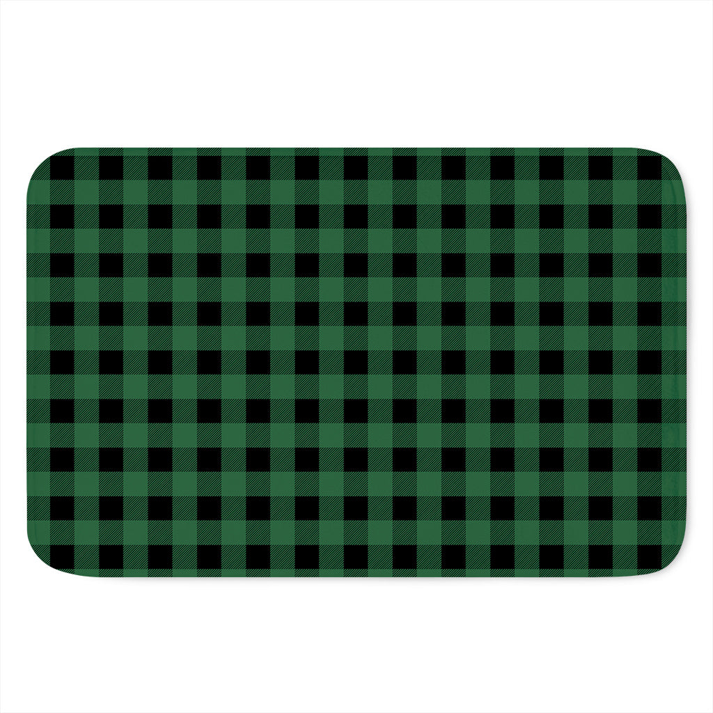 Green And Black Buffalo Check Print Indoor Door Mat